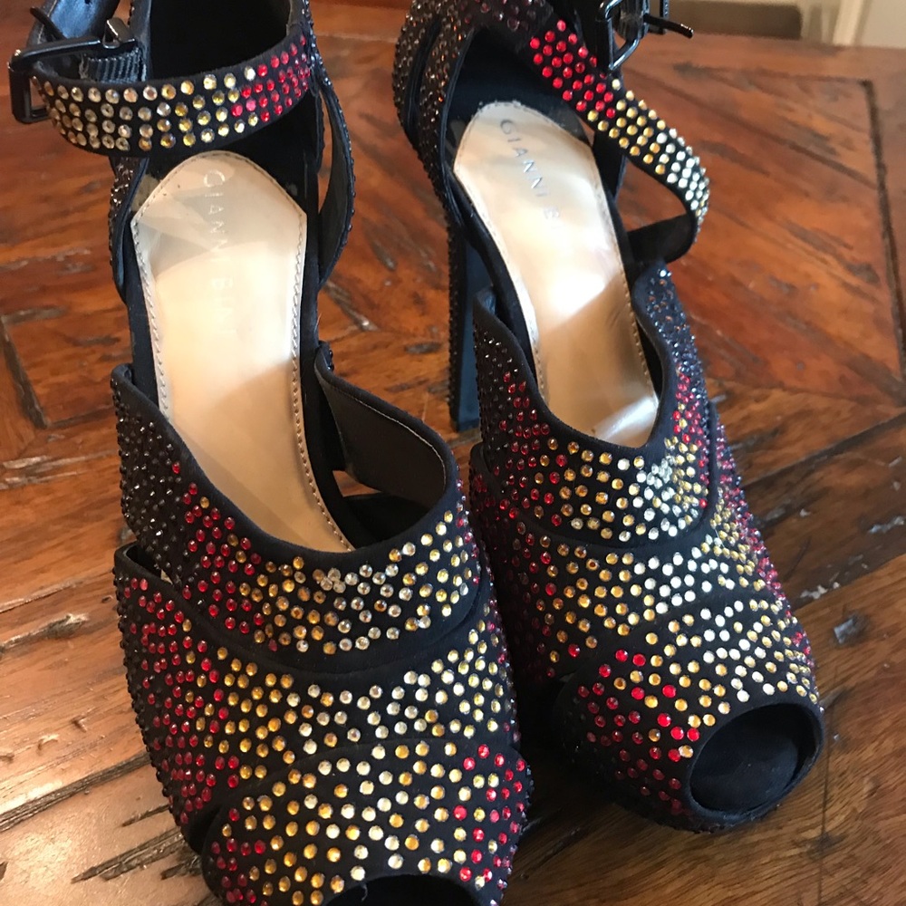 Fiery hombre Gianni Bini rhinestone heels